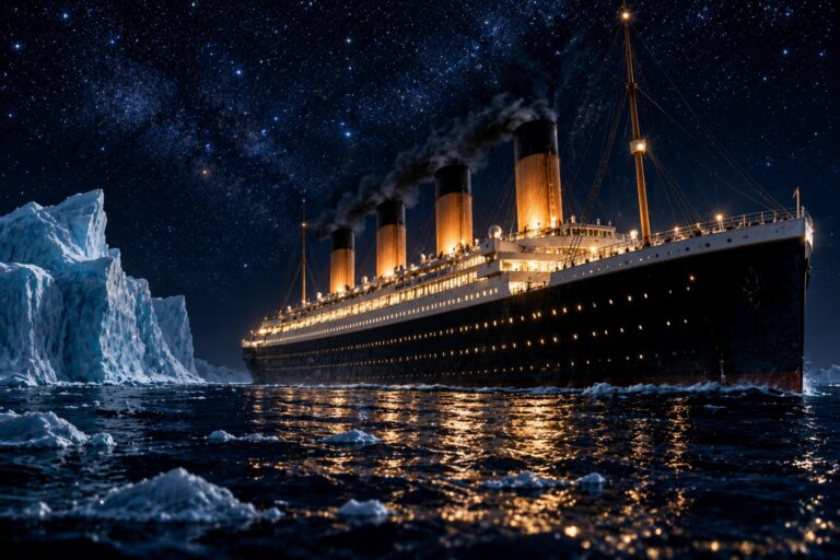 Titanic v noci bez Měsíce – ilustrace