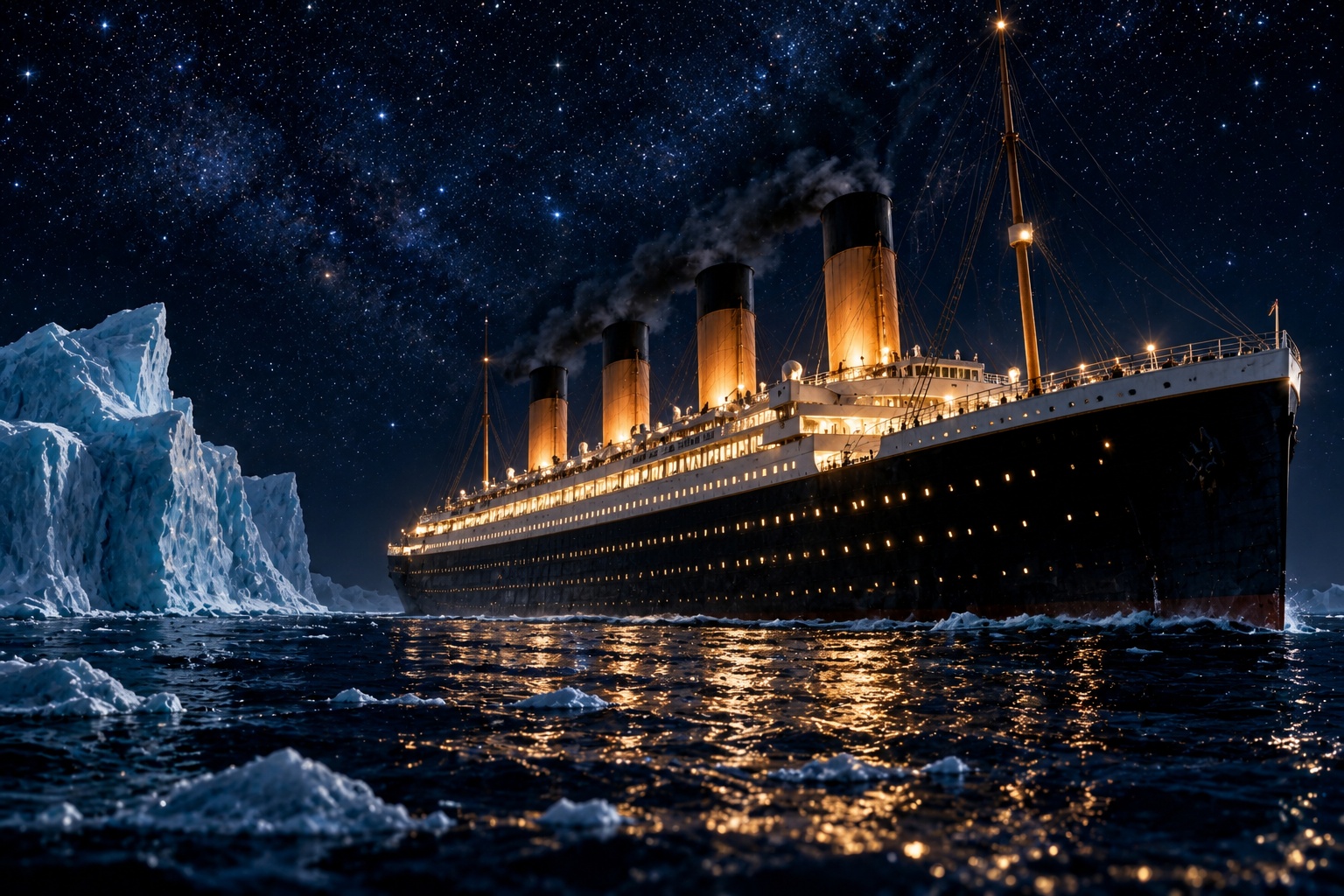 Titanic v noci bez Měsíce – ilustrace