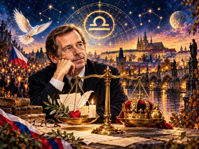 Václav Havel a jeho horoskop – ilustrace